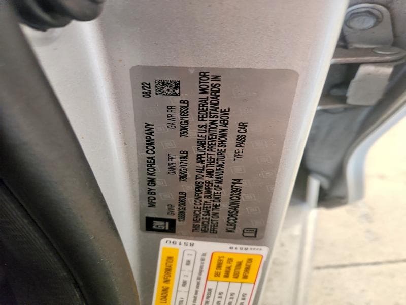 2022 CHEVROLET SPARK 1LT 12