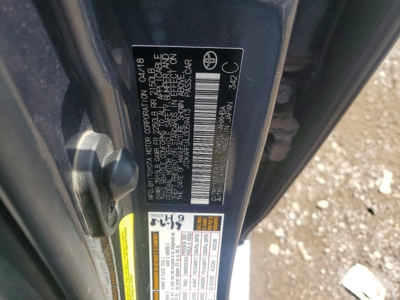 2018 TOYOTA PRIUS FOUR TOURING 12
