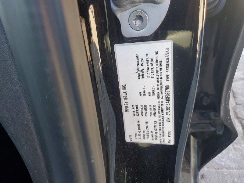 2019 TESLA MODEL 3 12
