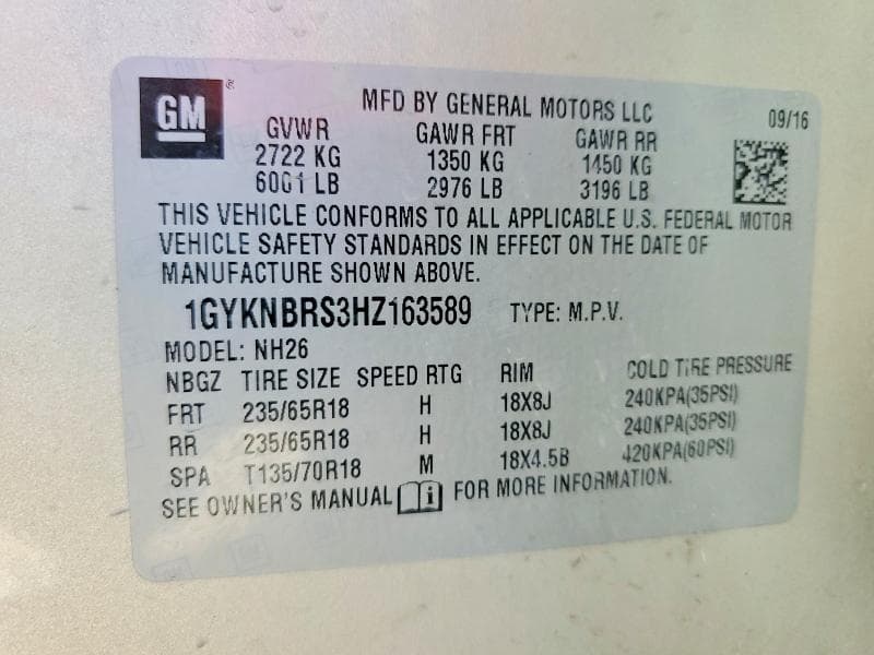 2017 CADILLAC XT5 LUXURY 14