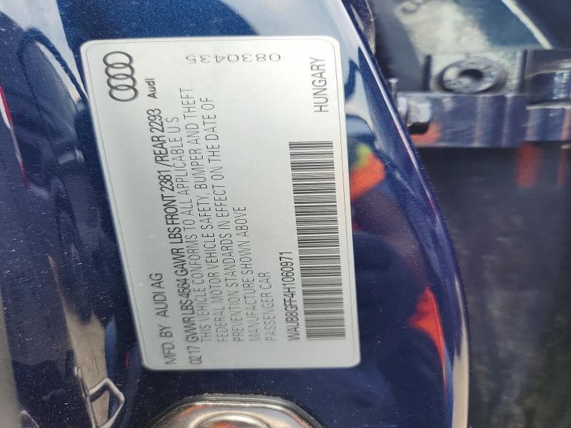 2017 AUDI A3 PREMIUM 12