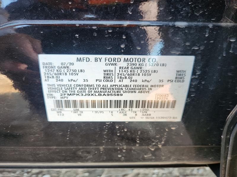 2020 FORD EDGE SEL 13