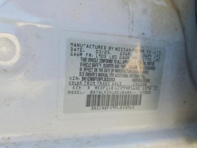 2023 NISSAN VERSA SR 13