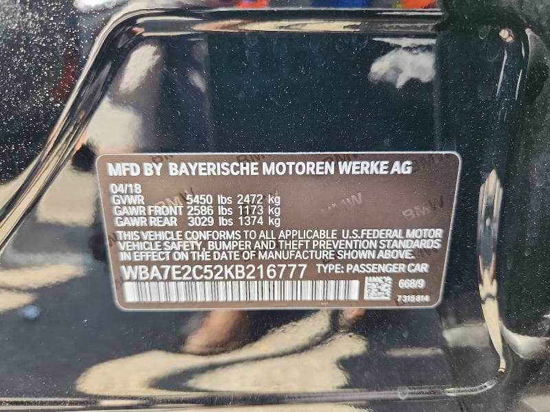 2019 BMW 740 I 12