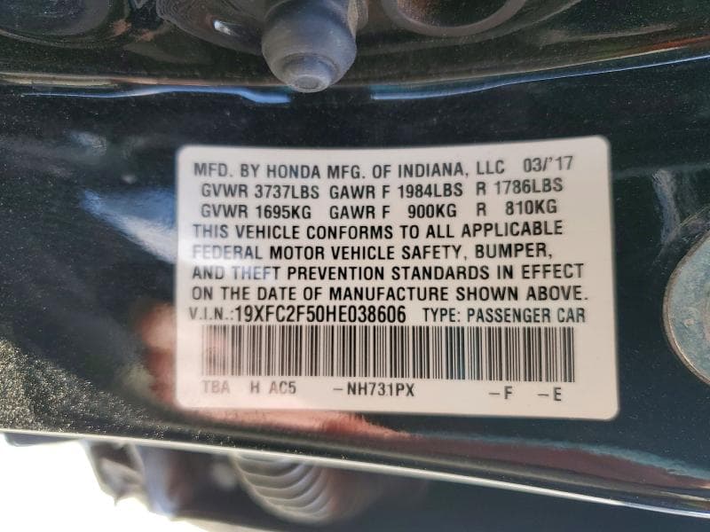 2017 HONDA CIVIC LX 12