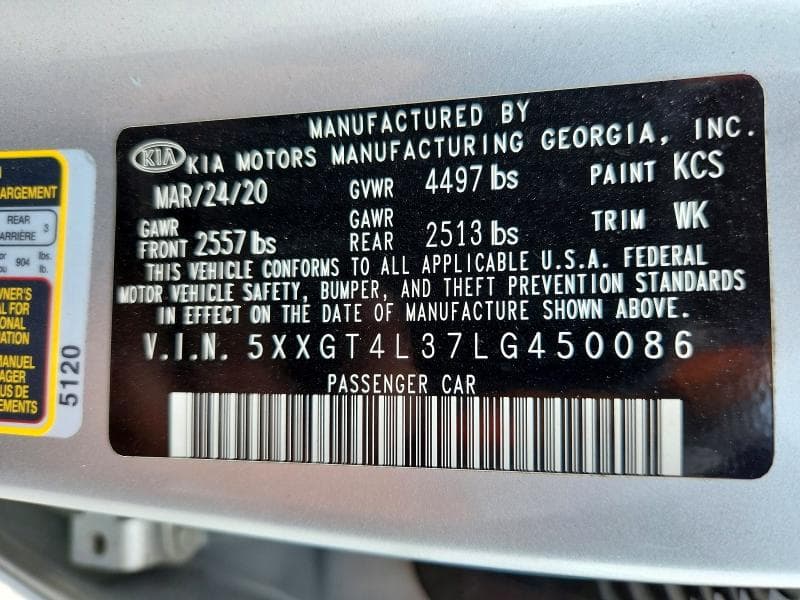 2020 KIA OPTIMA LX 13
