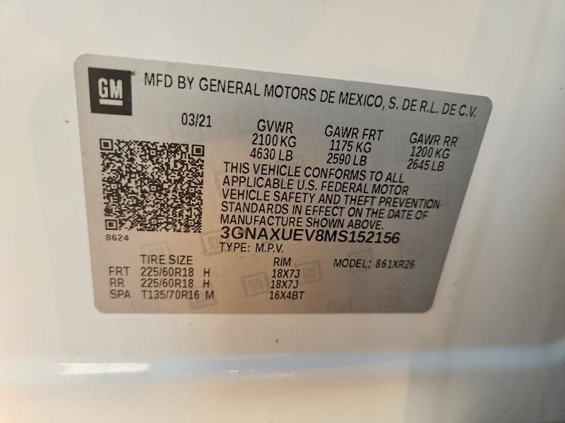 2021 CHEVROLET EQUINOX LT 13