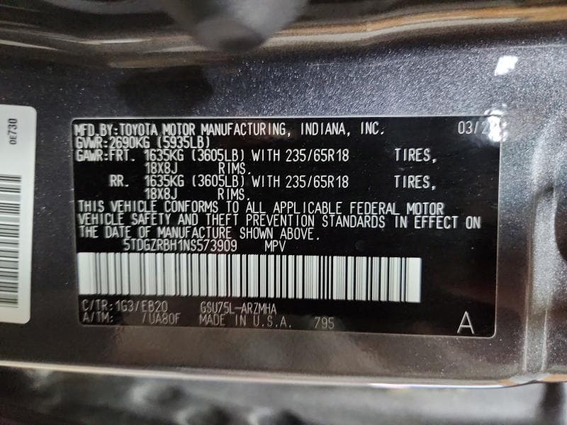 2022 TOYOTA HIGHLANDER XLE 13
