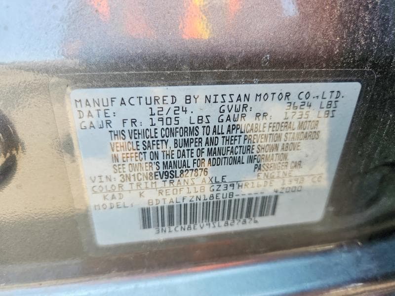 2025 NISSAN VERSA SV 12