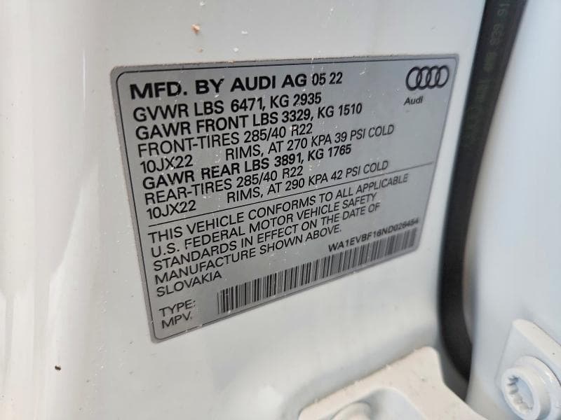 2022 AUDI Q8 PREMIUM PLUS S-LINE 12