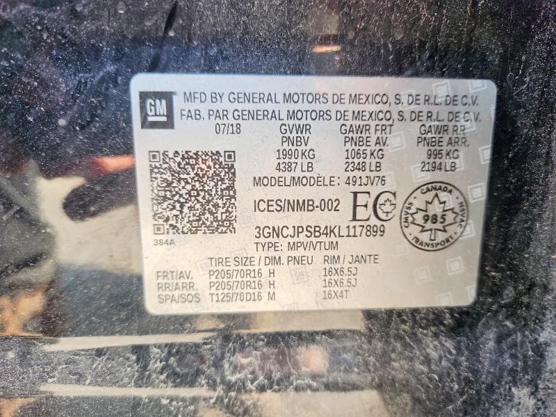 2019 CHEVROLET TRAX 1LT 13