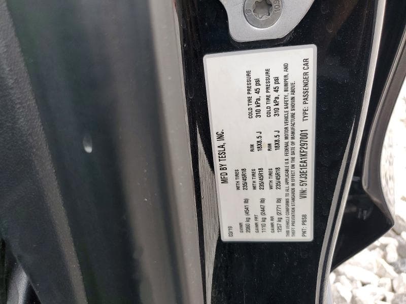 2019 TESLA MODEL 3 12