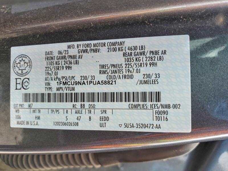 2023 FORD ESCAPE ST LINE SELECT 13
