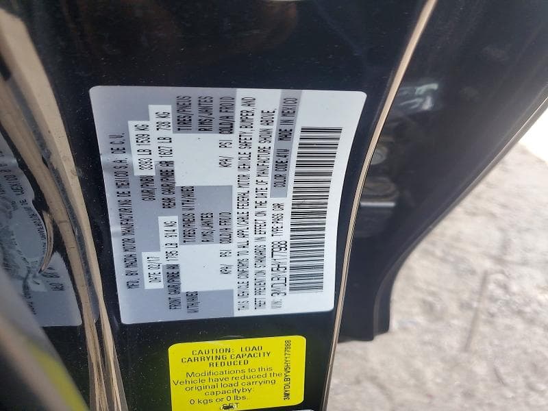 2017 TOYOTA YARIS IA BASE 12