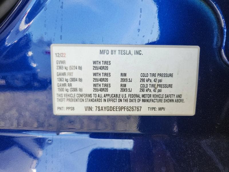 2023 TESLA MODEL Y 12