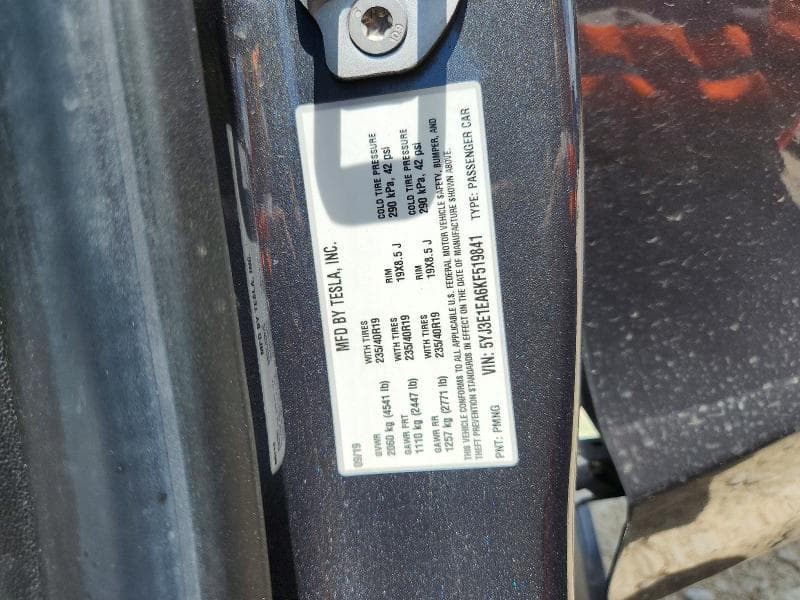 2019 TESLA MODEL 3 12