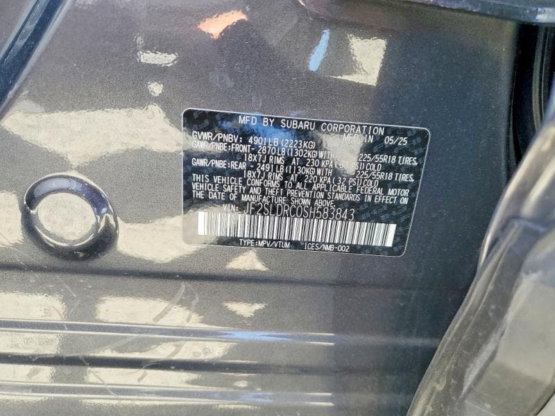 2025 SUBARU FORESTER LIMITED 12