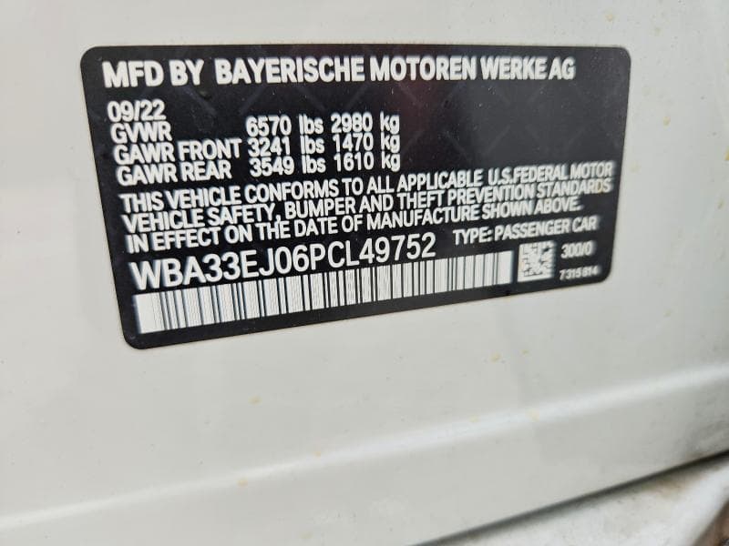 2023 BMW 760 XI 12