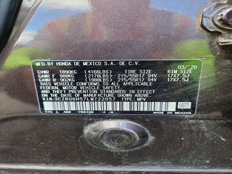 2020 HONDA HR-V EX 14