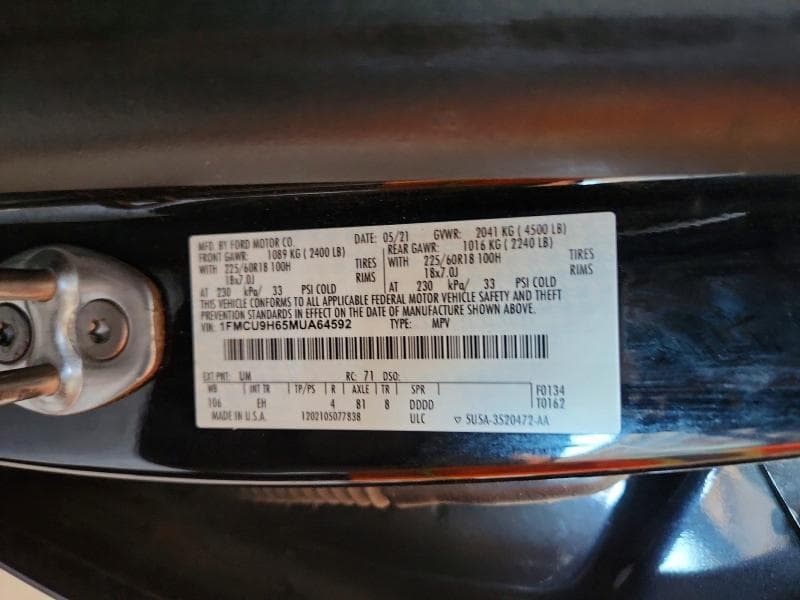 2021 FORD ESCAPE SEL 13