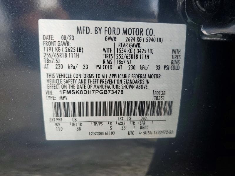 2023 FORD EXPLORER XLT 13