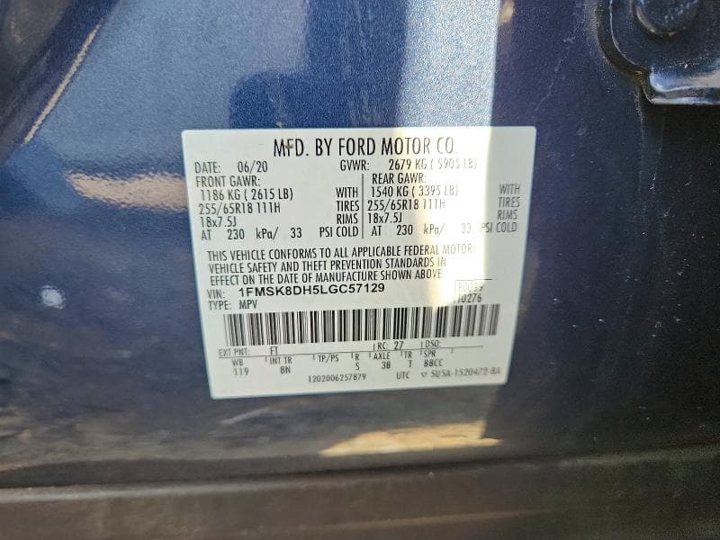 2020 FORD EXPLORER XLT 13