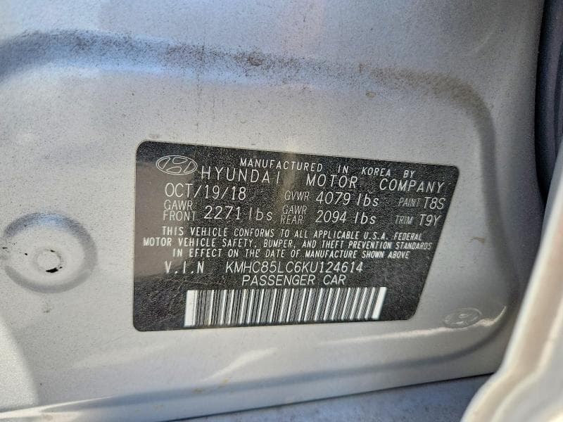2019 HYUNDAI IONIQ LIMITED 12