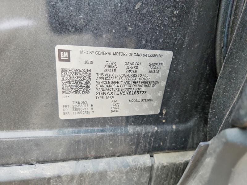 2019 CHEVROLET EQUINOX LT 14