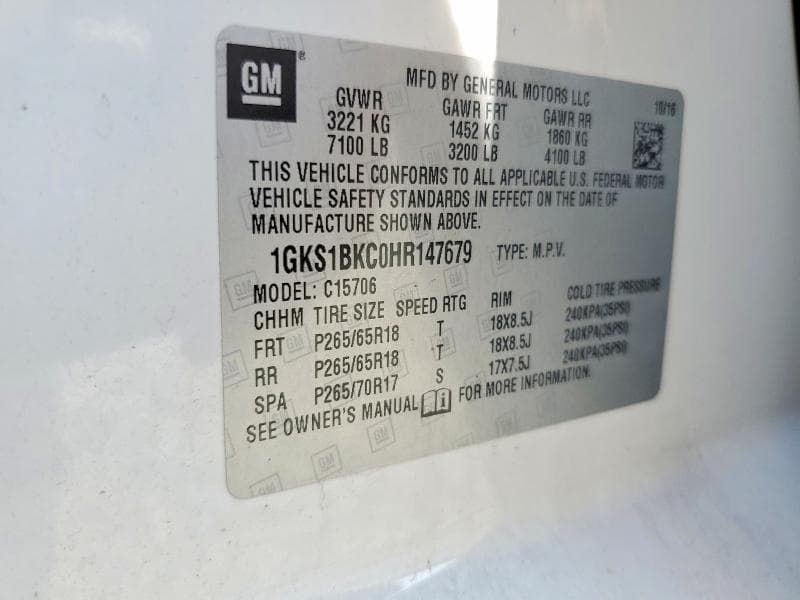 2017 GMC YUKON SLT 14