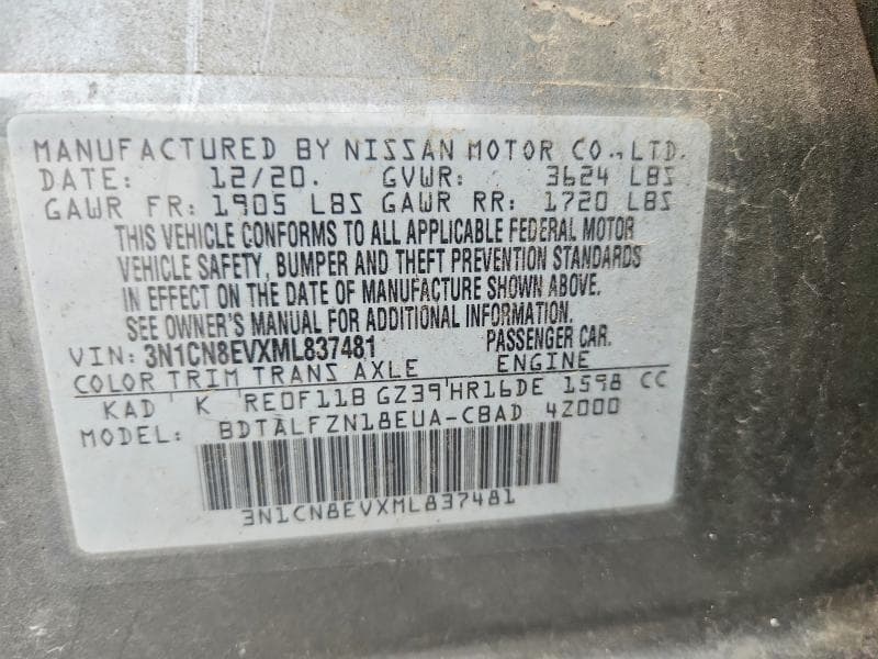 2021 NISSAN VERSA SV 12