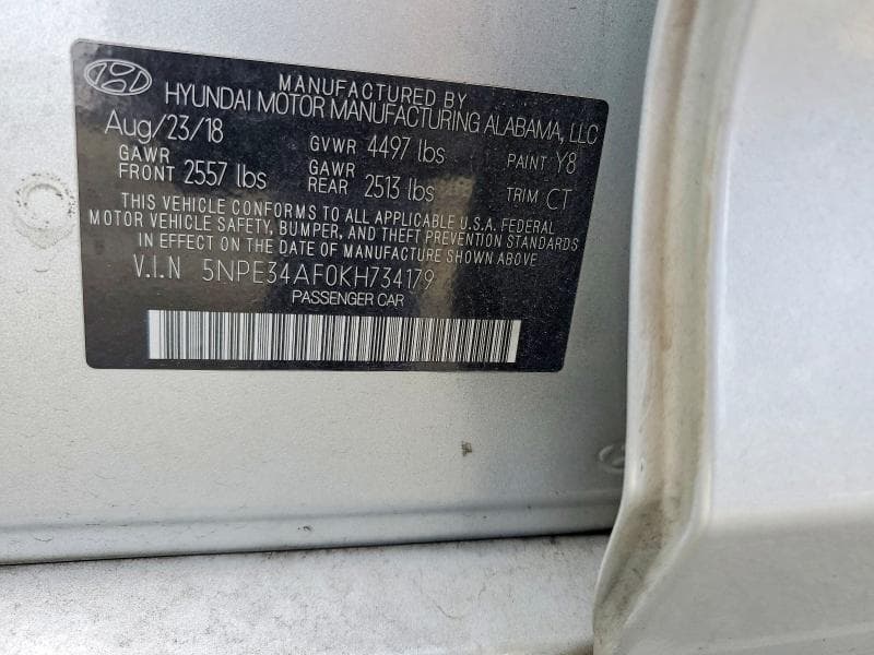 2019 HYUNDAI SONATA SPORT 12