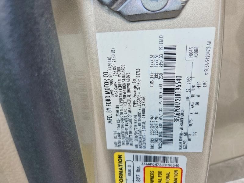 2018 FORD FUSION SE 12