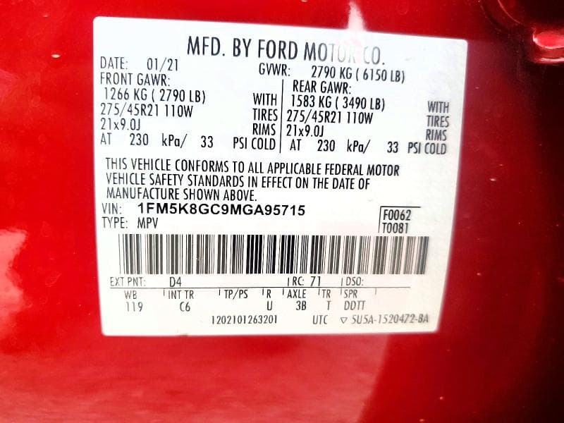 2021 FORD EXPLORER ST 13
