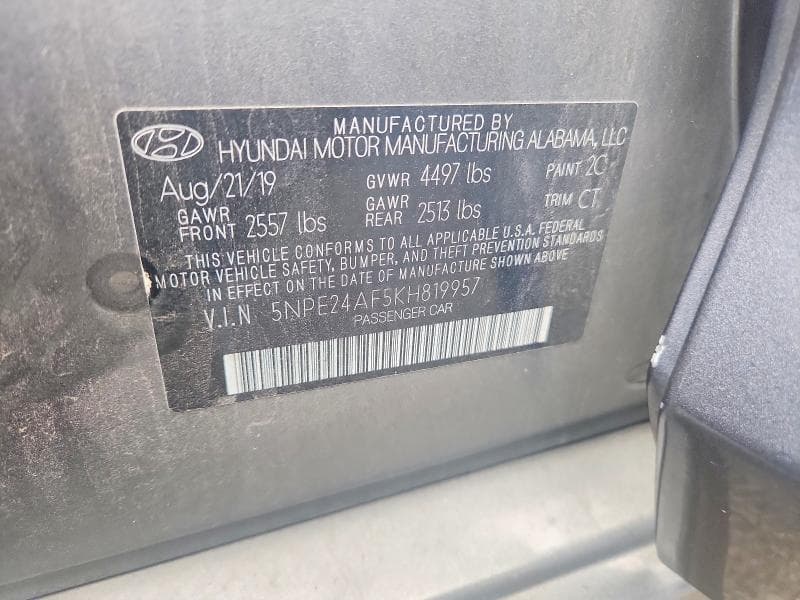 2019 HYUNDAI SONATA SE 12