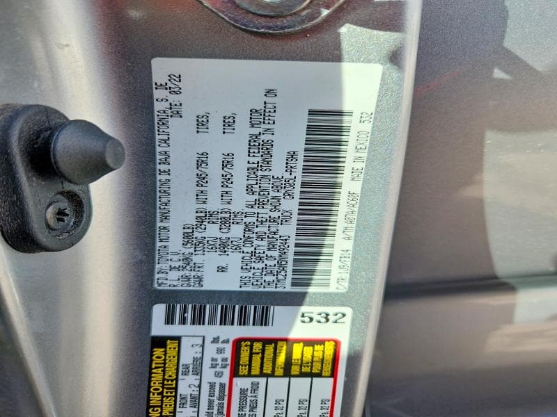 2022 TOYOTA TACOMA SR V6 13