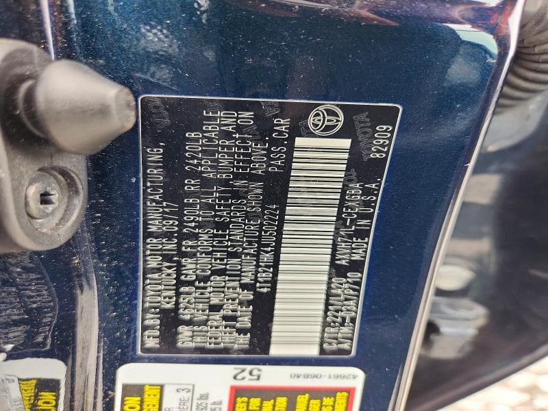 2018 TOYOTA CAMRY HYBRID XLE 12