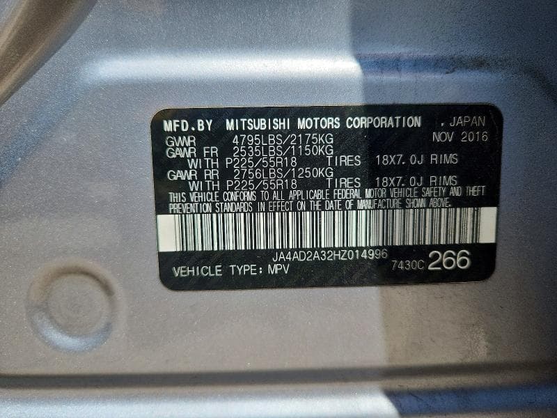 2017 MITSUBISHI OUTLANDER ES 13