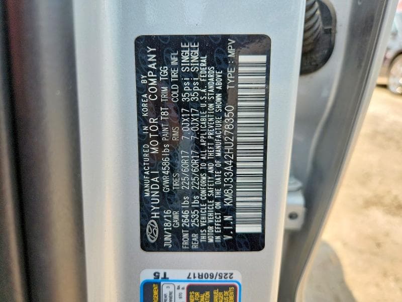 2017 HYUNDAI TUCSON SE 14