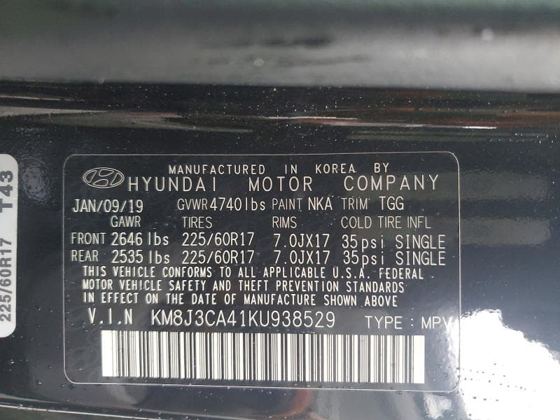 2019 HYUNDAI TUCSON VALUE 13