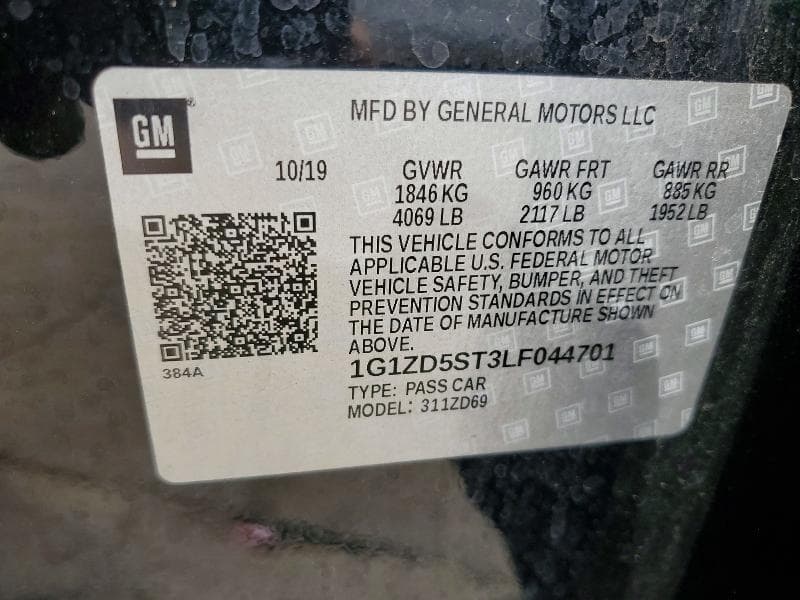 2020 CHEVROLET MALIBU LT 12