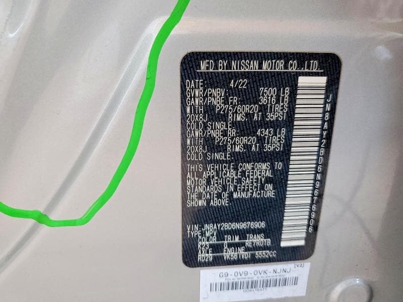 2022 NISSAN ARMADA SL 13