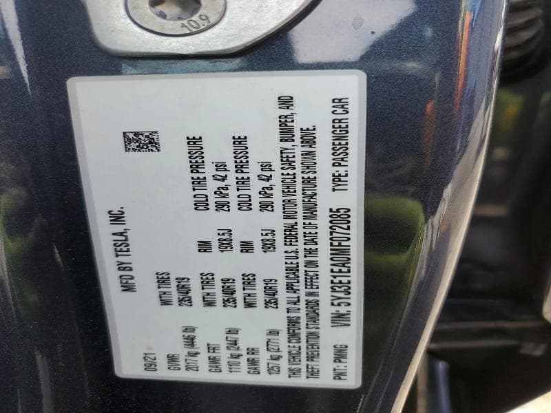 2021 TESLA MODEL 3 13