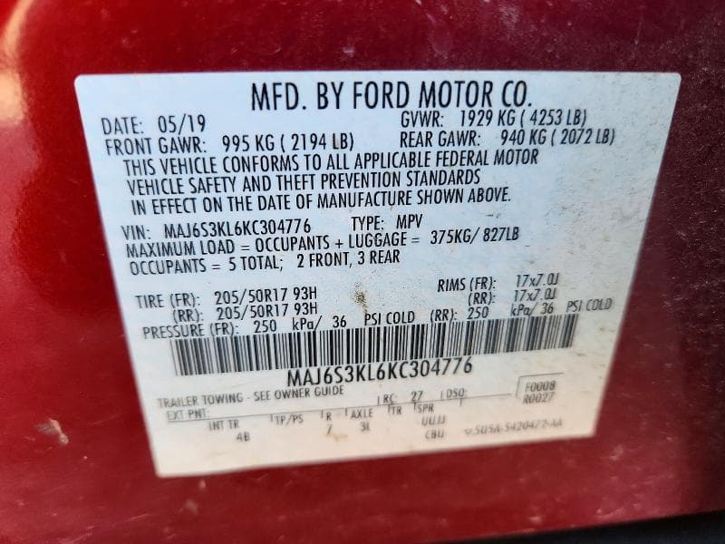 2019 FORD ECOSPORT TITANIUM 13