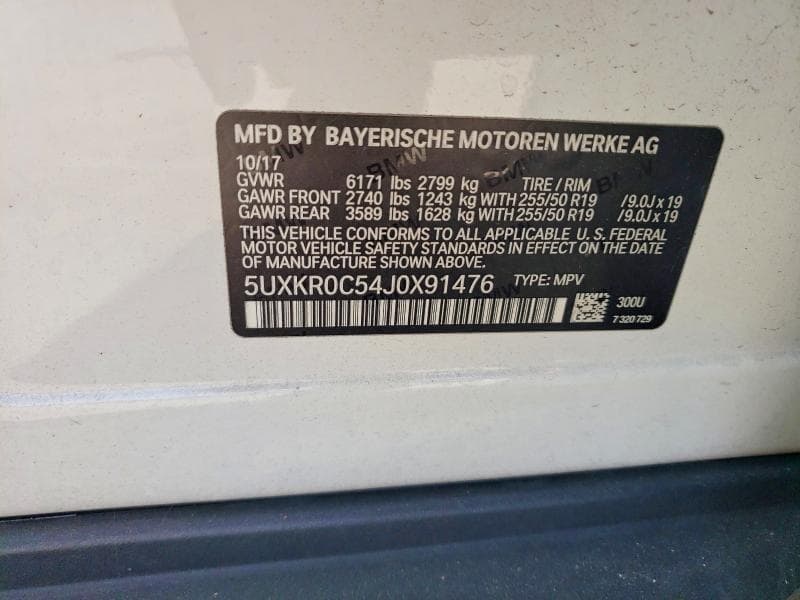 2018 BMW X5 XDRIVE35I 12