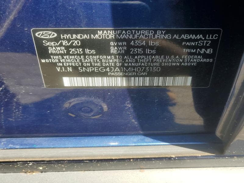 2021 HYUNDAI SONATA SE 12
