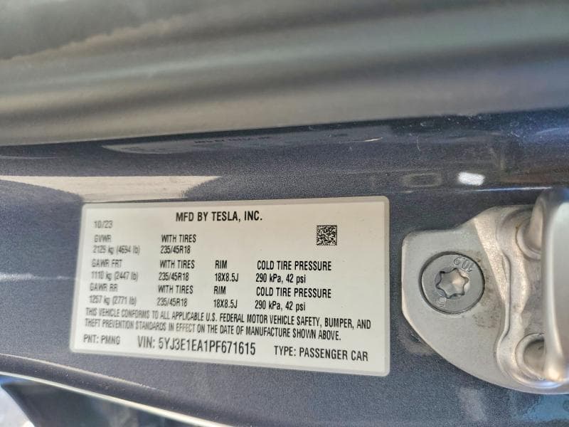 2023 TESLA MODEL 3 12