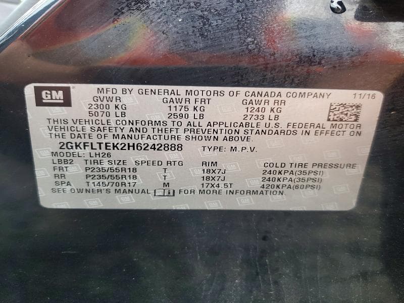 2017 GMC TERRAIN SLE 13