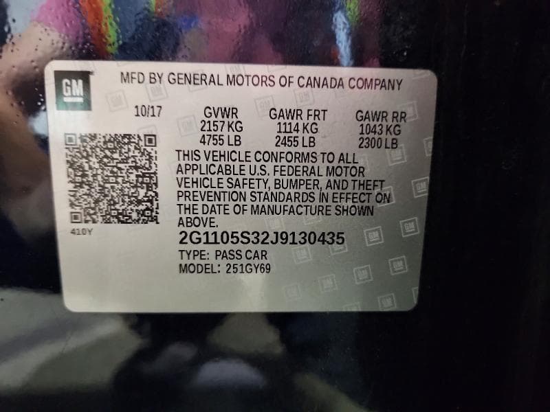 2018 CHEVROLET IMPALA LT 12