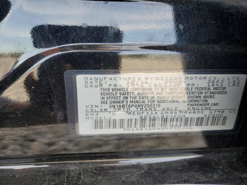 2017 NISSAN SENTRA S 13