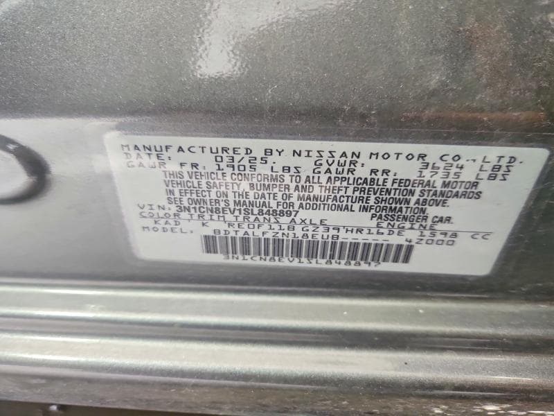2025 NISSAN VERSA SV 13
